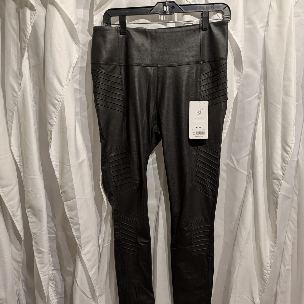 Athleta Charcoal Faux Leather Pants